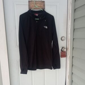 Men's Large The North Face Black Quarter Zip Fleece